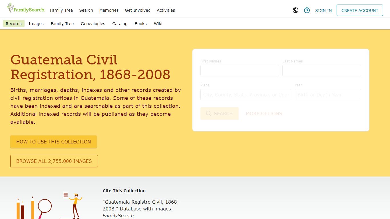 Guatemala Civil Registration, 1868-2008 • FamilySearch